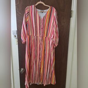 Lane Bryant Multicolor Striped Dress
